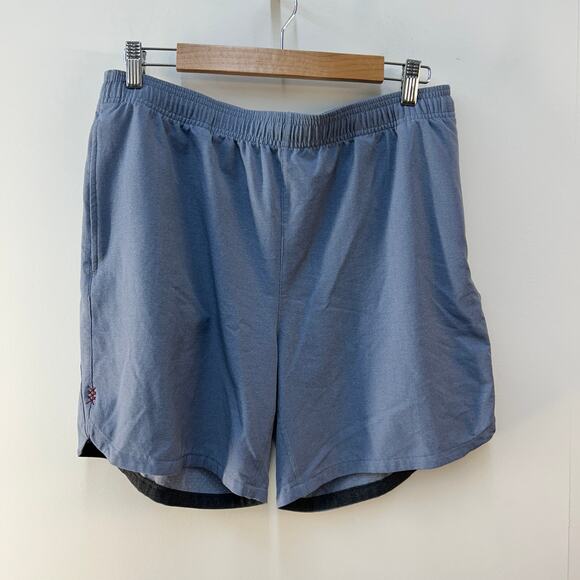 Rhone Mako 7" Inseam Moisture Wicking Training Shorts Blue Men's Large Unlined